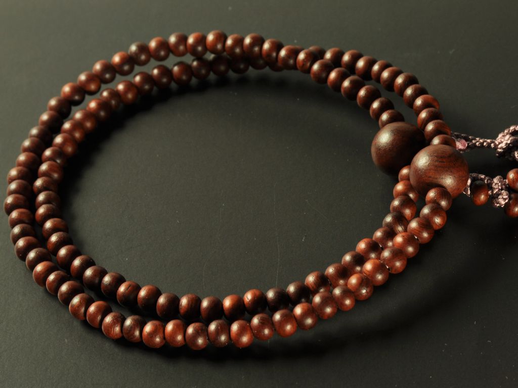 本紫檀 梵天カガリ房（深蘇芳） 日蓮宗（法華） 女性用本式数珠