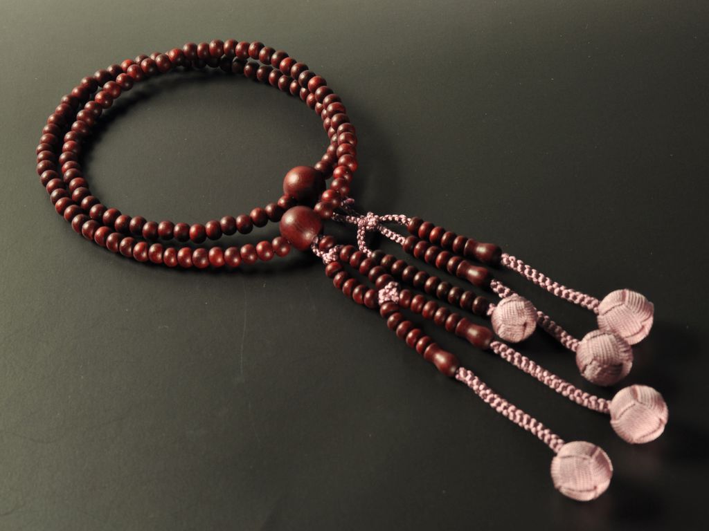 本紫檀 梵天カガリ房（深蘇芳） 日蓮宗（法華） 女性用本式数珠